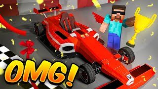 I Became Worlds Famous F1 Racer in Minecraft [upl. by Eirdua]