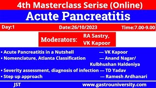 Acute Pancreatitis 4th Masterclass Series Online [upl. by Marian]