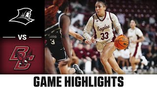 Providence vs Boston College Game Highlights  202425 ACC Women’s Basketball [upl. by Kehoe938]