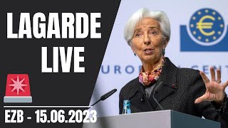 🚨 LIVE EZB Lagarde  EZBZinsentscheid amp Pressekonferenz  Nächste Zinserhöhung [upl. by Kallick]