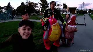 Ride a TREX inflatable costume test races and much more Krazy Fun [upl. by Madda]