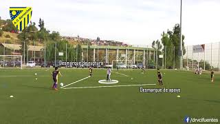 Entrenamiento sub 9 Desmarques de apoyo y de ruptura [upl. by Low]