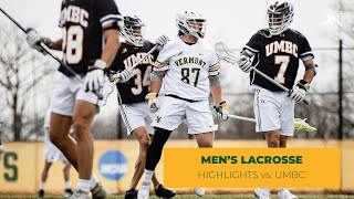 Mens Lacrosse Vermont vs UMBC 42724 [upl. by Egidio]