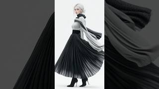 プリーツスカート（ブラック）Pleated skirt black [upl. by Atteynod417]