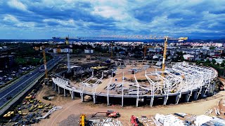 The works are progressing at the Targoviste stadium [upl. by Einnor108]