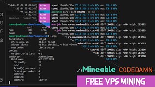 VPS Mining Gratis 4 CPU  30 GB RAM  Unlimited VPS [upl. by Spaulding795]