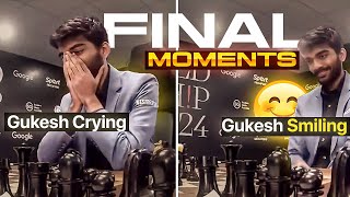 Final Moments of Gukesh Winning World Championship  Gukesh Crying [upl. by Eb347]