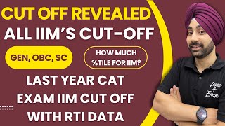 All IIMS Exact CUTOFF  RTI Data  GEN OBC SC ST All Caste CAT Exam CUTOFF [upl. by Chrystal]