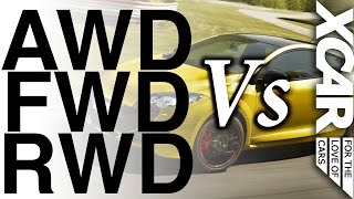 AWD vs FWD vs RWD Who Wins  XCAR [upl. by Anitsugua]