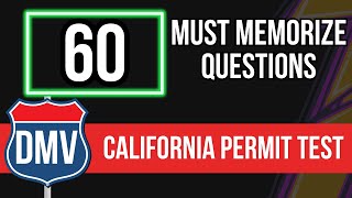 California DMV Permit Practice Test 2024 60 Fundamental Questions [upl. by Notaek]