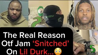 The Real Reason Otf Jam ‘Snitch” On Lil Durk…”His baby mom got hit while he was…” viral [upl. by Geller]