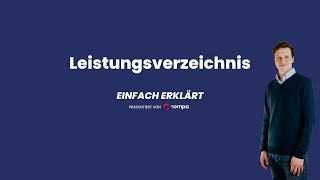 Was ist ein Leistungsverzeichnis  EINFACH ERKLÄRT präsentiert von Compa [upl. by Lillywhite]