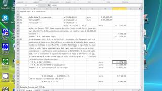 Calcolo TFR con Excel [upl. by Inol]