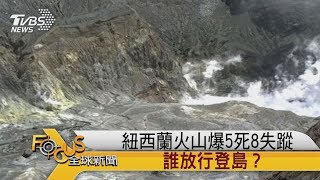 FOCUS／紐西蘭火山爆5死8失蹤 誰放行登島？ [upl. by Enawd]