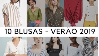 10 BLUSAS TENDÊNCIA DO VERÃO 2019MARCIA GABRIEL [upl. by Aikel]