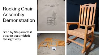 Rocking Chair Assembly Demonstration Step by Step [upl. by Rednas]