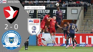 Cheltenham Town 20 Peterborough United Matchday40 Rescheduled EFL League One 2324 Highlight [upl. by Fleming]