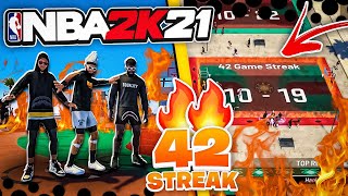 ENDING A 42 GAME WIN STREAK IN NBA 2K21 WITH MY PLAYMAKING SH0T CREATOR [upl. by Liek663]