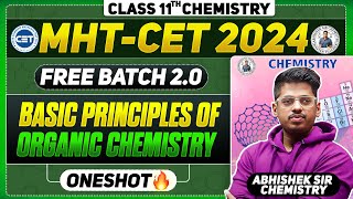 14 Basic Principles of Organic Chemistry  1M  Concept  Class11th cet2024 mhtcet2024 [upl. by Eltsirk]