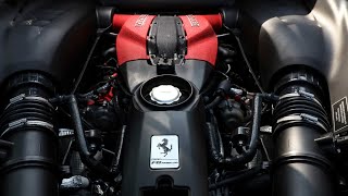 Ferrari F8 Tributo Maintenance Service Process  Oil Change [upl. by Nehtan]