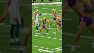 NFL Kicker Greg Zuerleins Routine Interrupted By Cheerleaders  10 News First [upl. by Lauer]