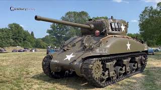 Sherman Tank at Yattendon Classic Car Show 2023 [upl. by Elvis]