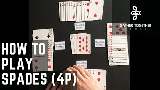 How To Play Spades 4 Player [upl. by Ahsikin172]