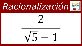 RACIONALIZACIÓN MEDIANTE CONJUGACIÓN  Ejercicio 5 [upl. by Karalynn]