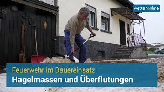 Unwetter mit Hagel und Überflutungen [upl. by Shalne]