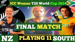 Woman T20 World Cup 2024 Newzealand versus South Africa Final Match playing 11 [upl. by Shepley273]