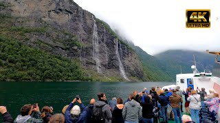 HELLESYLT  GEIRANGER FERRY 4K BEST SHORT FERRY RIDE  NORWAY [upl. by Seiber718]