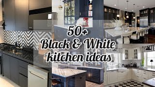 50 Black amp White kitchen Ideas  Black and white modular kitchens  2022 Trendy Kitchen cabinets [upl. by Haelhsa]