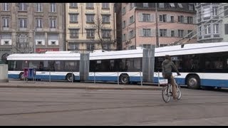 Trolleybus Doppelgelenkbus quotlighTram 3quot der Firma Hess  Autos Motorrad CTL4world [upl. by Aihsenat]