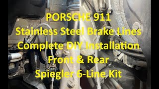 Porsche 911 Spiegler Stainless Steel Brake 6 Line Kit Complete Easy DIY 991 981 718 Cayman Boxster [upl. by Lowell888]