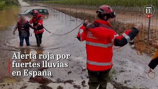 Fuertes lluvias en España por fenómeno meteorológico DANA  El Espectador [upl. by Parshall954]