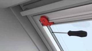 Installation video for VELUX Manual Roller blind with control bar [upl. by Ennahteb]