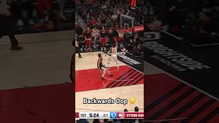 Trae Young throws a BACKWARDS Oop 👀 [upl. by Main]