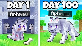 Surviving 100 DAYS as the ALPHA WOLF in Minecraft [upl. by Tupler]