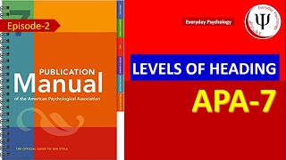 Level of Headings in APA 7th ed [upl. by Marozik737]