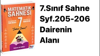 7SINIF MATEMATİK SAHNESİ S205206 DAİRENİN ALANI [upl. by Frohne195]