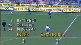 InterSampdoria 30 199394  Channel 4 BattistiniJugović autBergkamp [upl. by Aisayt765]