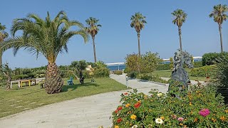 Palm Wings Ephesus Beach Resort  The Beach at 8am  KUSADASI TURKEY 🇹🇷 [upl. by Reinal]