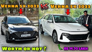 Verna Sx 2023 Full Overview in Hindi 😍Verna 2023 vs verna 2022 Comparision  Which is best [upl. by Enram191]