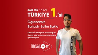 2022YKS 1Sİ ÖĞRENCİMİZ BAHADIR SELİM BAKLA KAYSERİ İL MİLLİ EĞİTİM MÜDÜRÜNÜ ZİYARET ETTİ [upl. by Hatnamas]