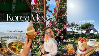 KOREA VLOG • fun days in Mokpo and visiting Gwangju • lots of food cafes Hope World Rose Garden 🌹 [upl. by Arda835]