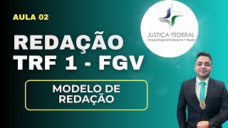 Redação TRF 1 FGV Modelo de redação  Redação Pontual [upl. by Sanalda]