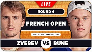 ZVEREV vs RUNE • French Open 2024 • LIVE Tennis PlaybyPlay Stream [upl. by Berghoff390]