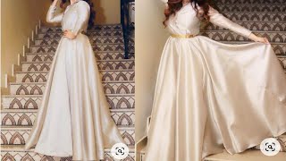 Full heavy long umbrella frock new cutting very easy way [upl. by Costin273]