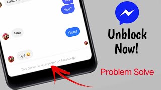 This Person is Unavailable on Messenger  how to unblock people on messenger  unblock messenger [upl. by Macegan]