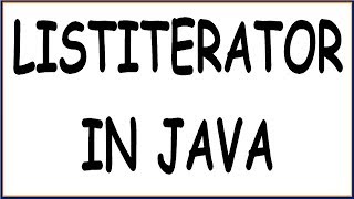 LISTITERATOR IN JAVA WITH EXAMPLE [upl. by Reid595]